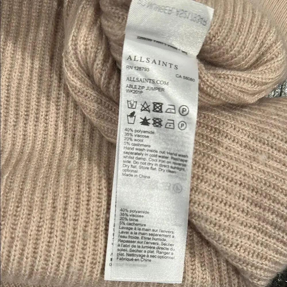 ALLSAINTS Able Zip Jumper M